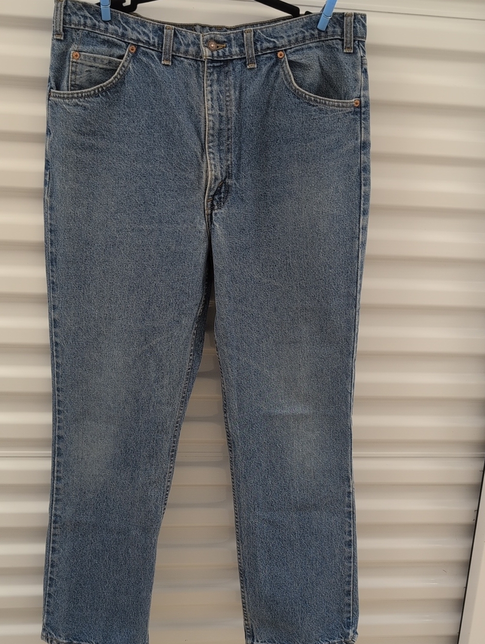 Levi's Vintage 619 Orange Tab Men's Light Blue Straight-Leg Jeans 38 X 30